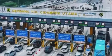 Korlantas Polri menyebut mayoritas pemudik masih belum meninggalkan Jakarta. Puncak arus mudik diperkirakan terjadi besok dengan skema one way nasional. (Foto: IG@kemenhub)