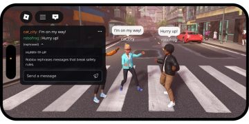 Roblox merilis fitur keamanan berbasis AI yang mampu mengubah kata kasar dalam chat menjadi lebih sopan agar percakapan pemain tetap nyaman. (Foto: Roblox)