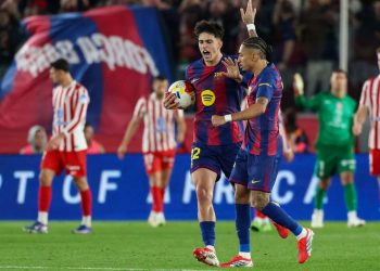Barcelona punya sejarah comeback epik di Liga Champions yang bisa jadi modal melawan Atletico Madrid di leg kedua perempat final. (Foto: AFP/LLUIS GENE)