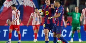 Barcelona punya sejarah comeback epik di Liga Champions yang bisa jadi modal melawan Atletico Madrid di leg kedua perempat final. (Foto: AFP/LLUIS GENE)