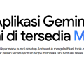 Google resmi merilis aplikasi Gemini untuk macOS, memungkinkan pengguna Mac mengakses AI dengan lebih mudah dan canggih. (Foto: Gemini.google)
