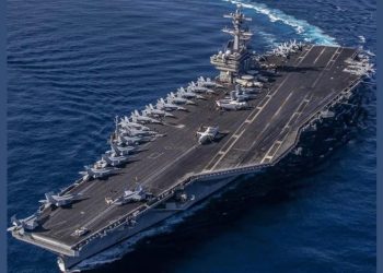 USS George H W Bush tiba di Timur Tengah dan menjadi kapal induk ketiga AS di kawasan. Kehadiran ini menambah kekuatan militer di tengah konflik. (Foto: Collected)