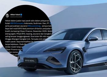 BYD Indonesia menjelaskan kronologi masalah mobil Akbar Faizal yang disebut bermula dari kecelakaan bukan cacat produk. (Foto: motoresto.id)