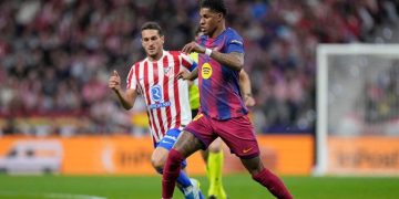 Barcelona vs Atletico Madrid di Liga Champions menyajikan duel panas antar pemain kunci yang bisa menentukan hasil laga. (Foto: AP Photo/Bernat Armangue)