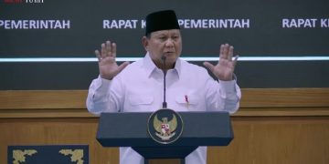 Prabowo menyebut Indonesia tidak kekurangan air, namun menghadapi tantangan kelebihan dan pengelolaan sumber daya alam. (Foto: Tangkapan layar Youtube Sekretariat Presiden)
