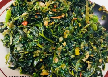 Resep tumis daun pepaya anti pahit dengan ikan teri dan santan gurih. Lengkap cara merebus daun pepaya agar tetap hijau dan lezat.