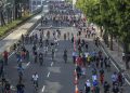 Pemprov DKI Jakarta meniadakan CFD pada Minggu 31 Mei 2026 saat libur Waisak. Jalan protokol kembali dibuka untuk kendaraan bermotor. (Foto: ANTARA FOTO/GALIH PRADIPTA)