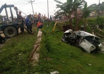 Kecelakaan KA Argo Bromo Anggrek di Grobogan tewaskan empat orang. Ini kronologi lengkap dan penyebab tabrakan di perlintasan tanpa pengaman. (Foto: Dok. Satlantas Polres Grobogan)