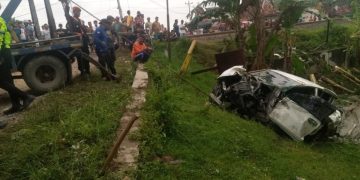 Kecelakaan KA Argo Bromo Anggrek di Grobogan tewaskan empat orang. Ini kronologi lengkap dan penyebab tabrakan di perlintasan tanpa pengaman. (Foto: Dok. Satlantas Polres Grobogan)