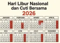Jadwal cuti bersama Idul Adha 2026 resmi ditetapkan. Simak rincian libur nasional dan peluang long weekend hingga enam hari.