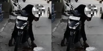 Seorang buruh di Karawang tewas setelah lehernya terjerat benang layangan saat berkendara. Polisi masih menyelidiki kejadian ini. (Foto: Tangkapan Layar)