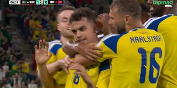 Yasin Ayari mencetak gol spektakuler untuk Swedia saat menghadapi Tunisia di Piala Dunia 2026, namun memilih tidak merayakan gol tersebut.