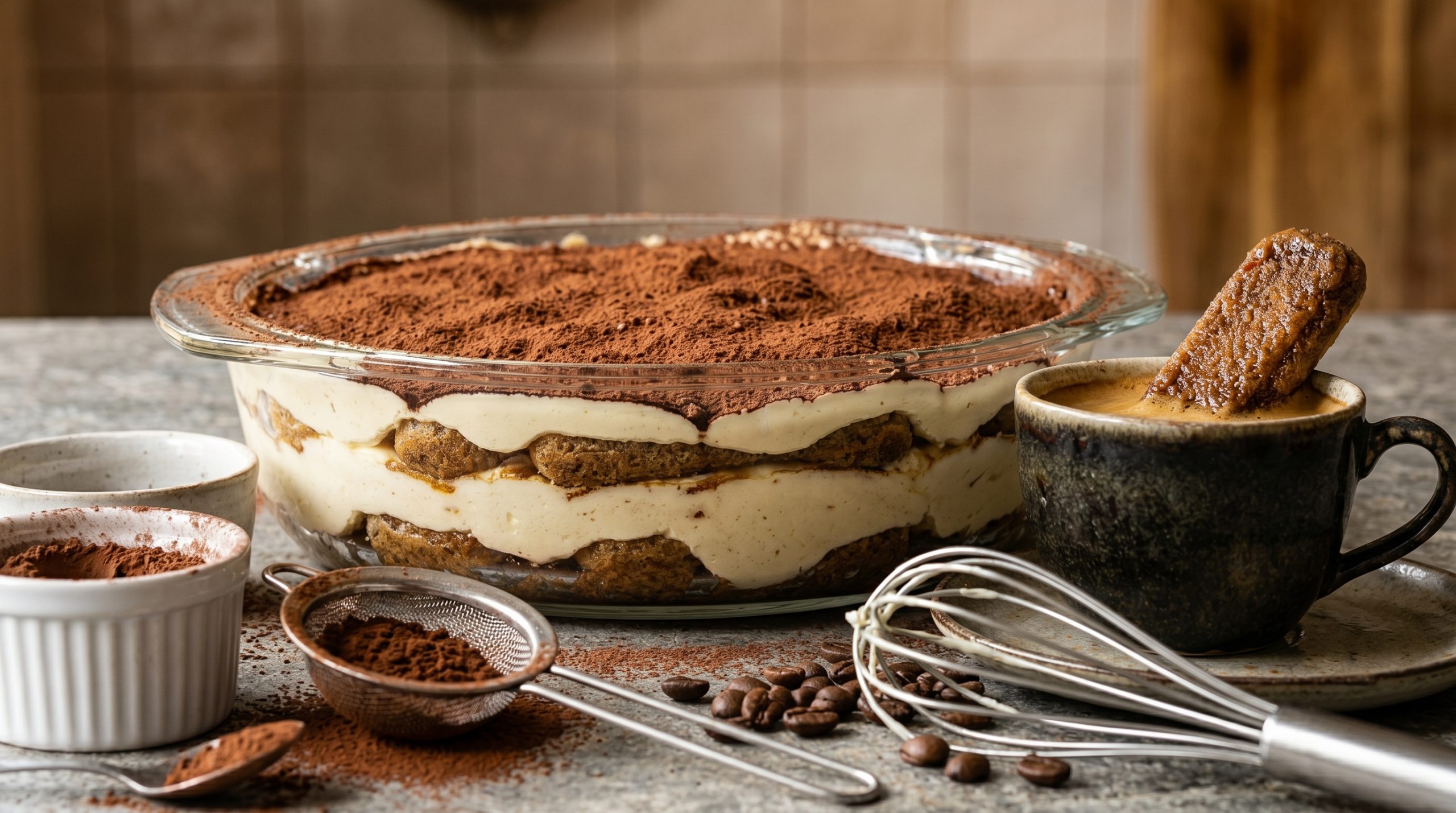 Professional_high-end_editorial_food_photography_202606180730 Craving tiramisu? Coba resep tiramisu homemade yang creamy, lembut, praktis, dan anti gagal. Lengkap dengan tips, manfaat, serta FAQ.