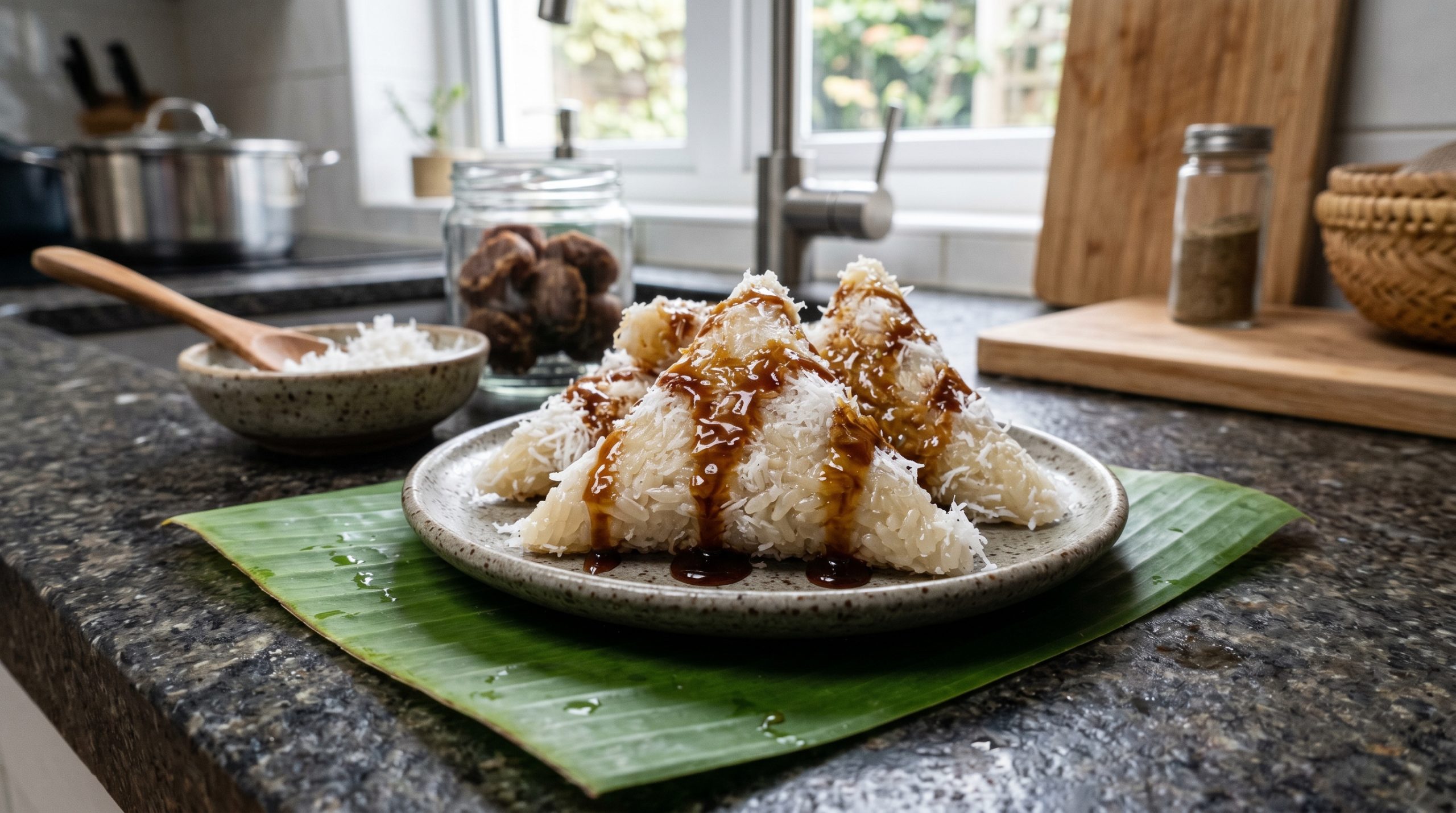 Resep kue lupis tradisional yang kenyal, gurih, dan manis dengan saus gula merah legit. Mudah dibuat di rumah dengan bahan sederhana.
