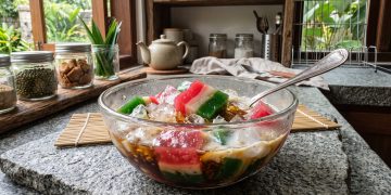 Pelajari resep es selendang mayang khas Betawi yang segar, manis, dan gurih. Lengkap dengan sejarah, cara membuat, tips, serta variasi penyajiannya.