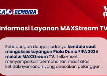 Telkomsel meminta maaf setelah sejumlah pengguna mengeluhkan layanan MaxStream TV yang mengalami gangguan saat menayangkan Piala Dunia 2026.