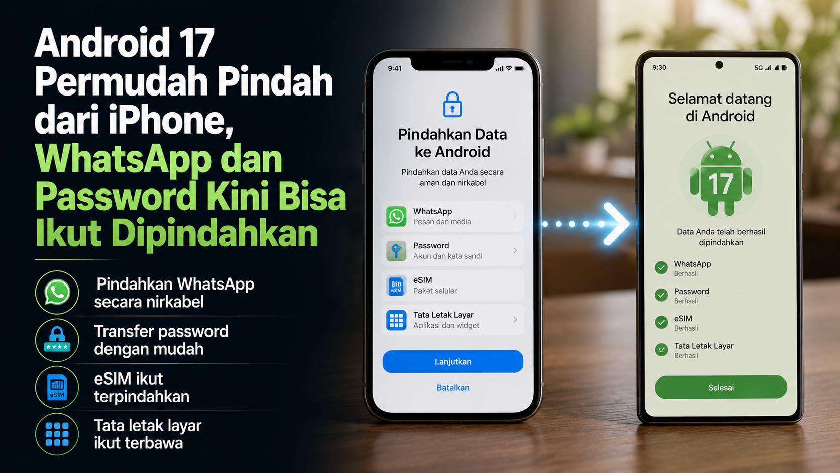 Android 17 Permudah Pindah dari iPhone, WhatsApp dan Password Kini Bisa Ikut Dipindahkan