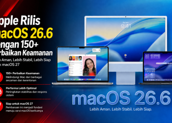 Apple resmi merilis macOS 26.6 dengan lebih dari 150 perbaikan keamanan, peningkatan performa, dan persiapan menuju macOS 27.