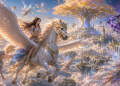 Legenda Kuda Terbang Mythical mengisahkan perjalanan Aerisya bersama Sylverion menyelamatkan Caeloria dan menghidupkan kembali Pohon Auralume.