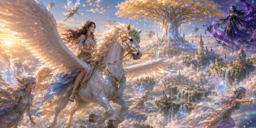Legenda Kuda Terbang Mythical mengisahkan perjalanan Aerisya bersama Sylverion menyelamatkan Caeloria dan menghidupkan kembali Pohon Auralume.