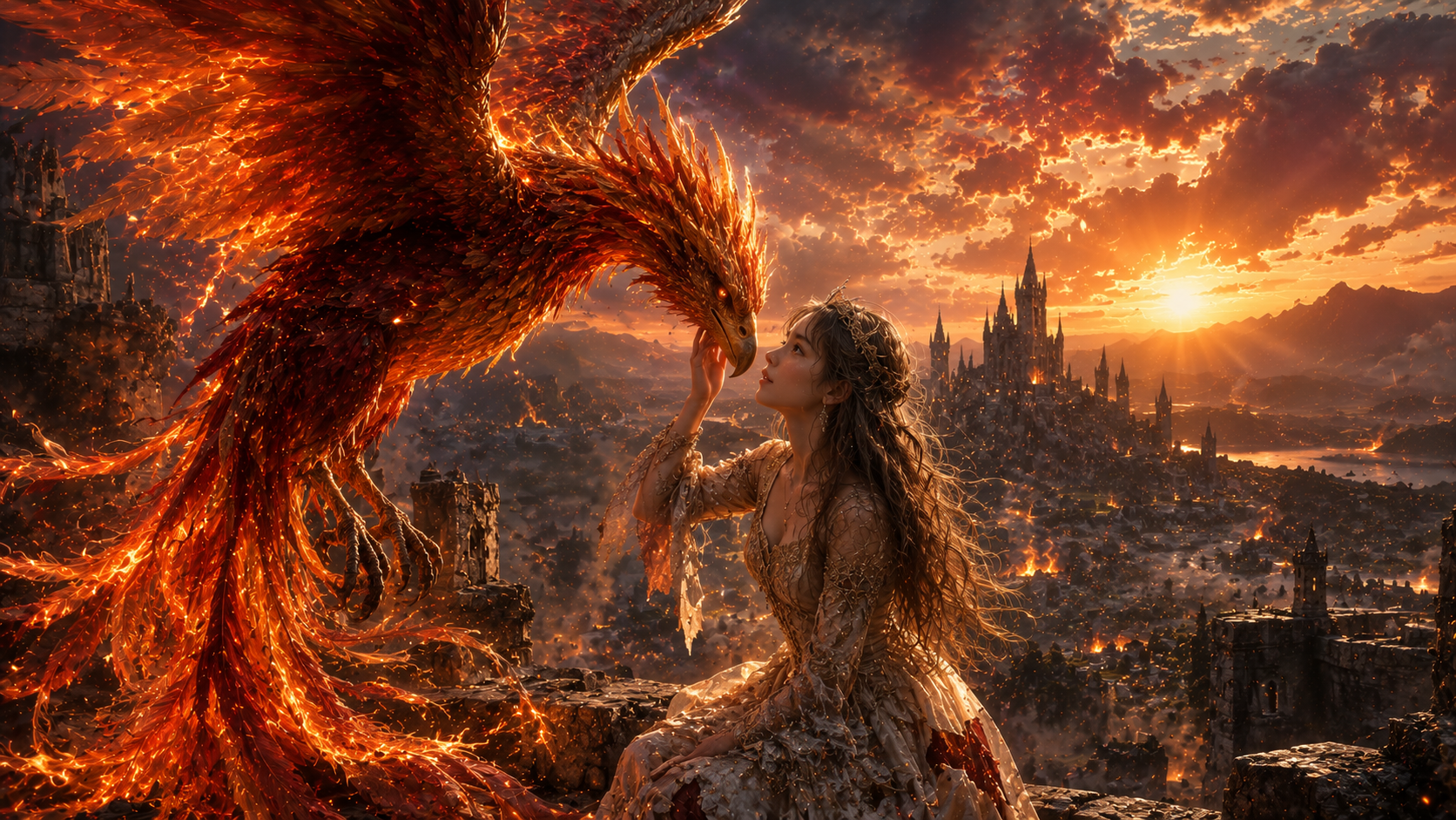 THE PHOENIX AND THE PRINCESS Legenda Burung Phoenix dan Putri Malang mengisahkan Serenya menemukan rahasia Api Keabadian yang mengubah takdir Kerajaan Solmeryn.