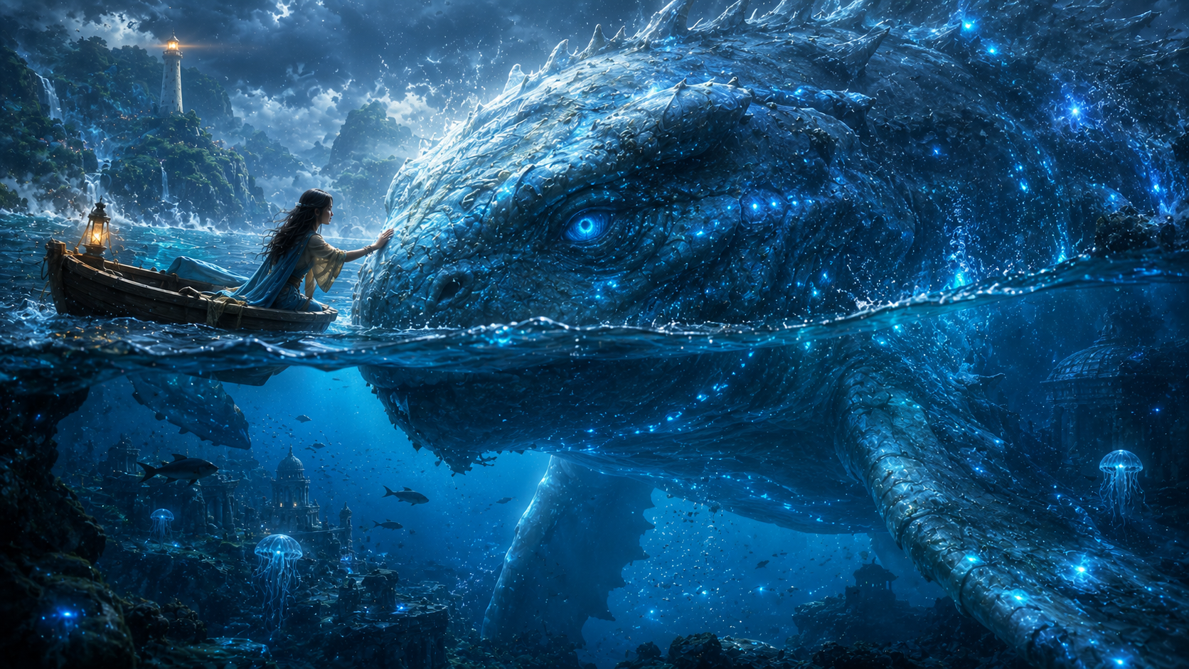 Sea monsters Legenda Monster Laut yang Baik Hati mengisahkan Voruneth dan Narelia mengungkap rahasia Penjaga Samudra demi menyelamatkan dunia.