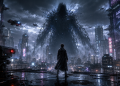 Bayangan Hitam di Kota Cyberpunk mengungkap misteri Umbrakai, entitas digital yang tak pernah terekam kamera dan mengubah takdir Veyrion Prime.