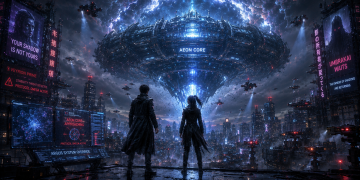 Bayangan Hitam di Kota Cyberpunk Part III mengungkap kebangkitan Pemilik Bayangan, misteri AEON CORE, dan nasib terakhir Veyrion Prime.