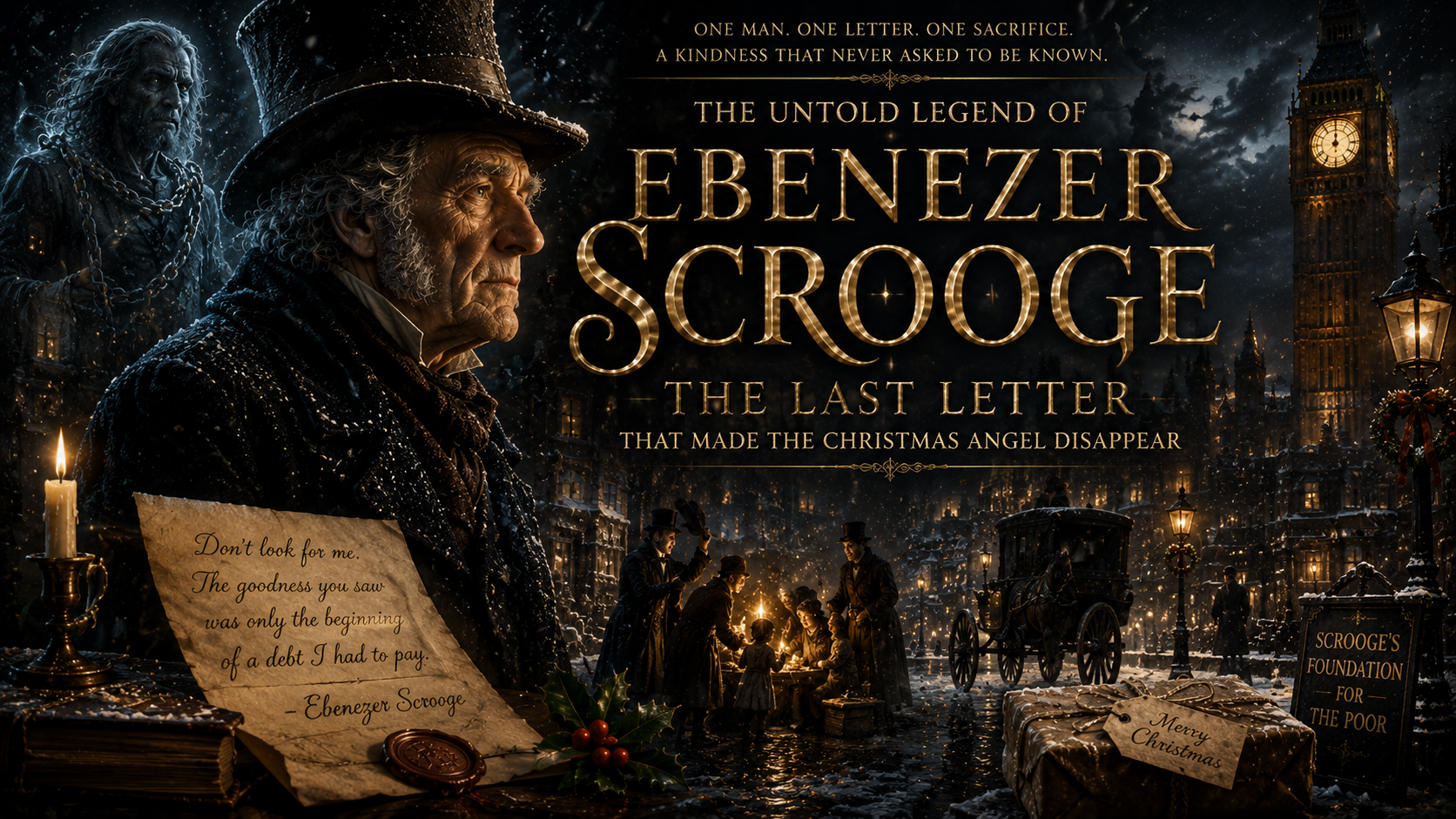 Ebenezer Scrooge Legenda Ebenezer Scrooge yang jarang diketahui. Misteri surat terakhir dan pengorbanan Malaikat Natal yang menghilang tanpa jejak di London.
