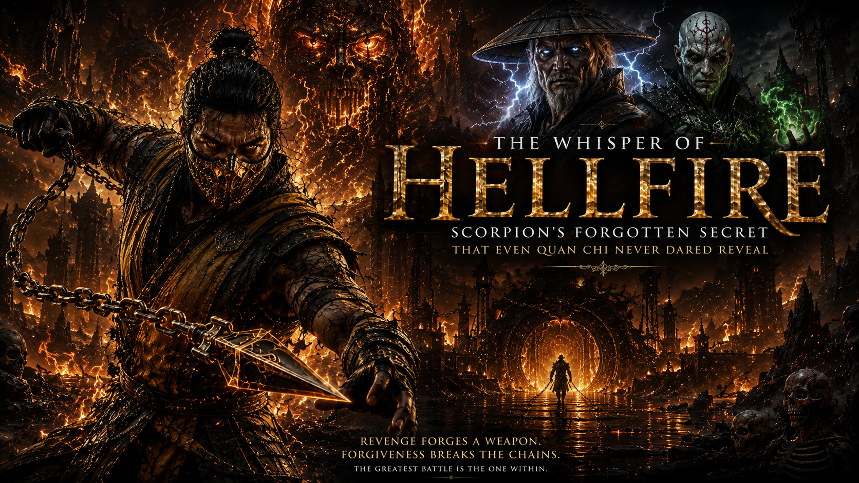 Discover the hidden legend of Scorpion in Mortal Kombat and the forgotten truth behind Hellfire, a power that could either destroy or redeem its master.