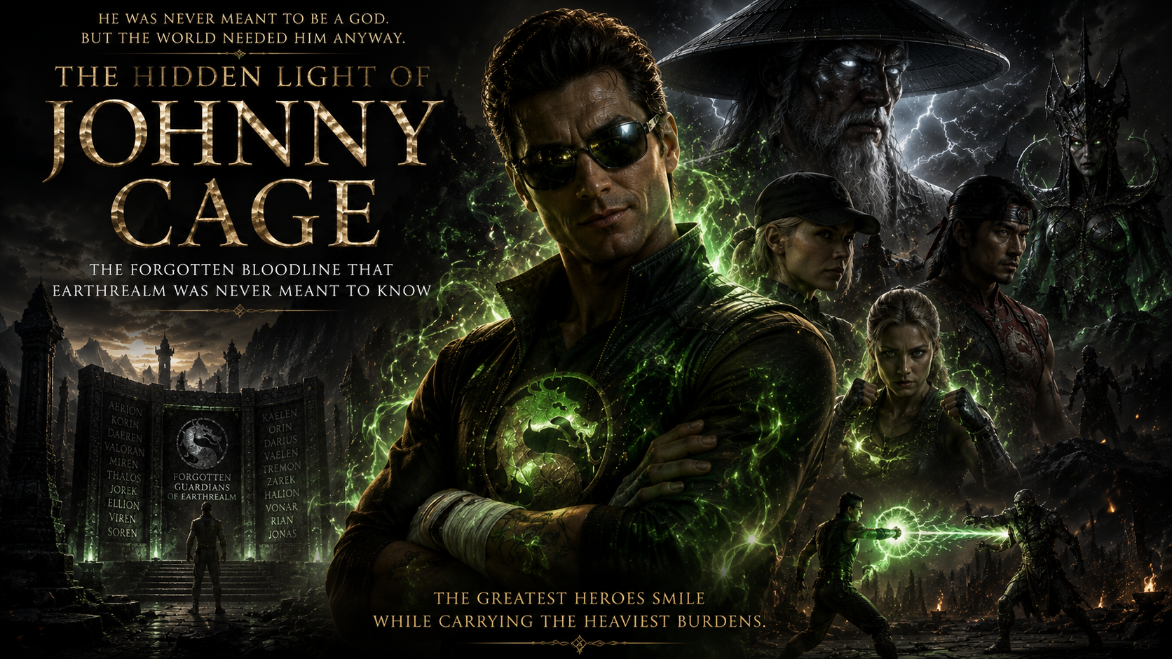 jhonny cage MK Discover the untold official story of Johnny Cage, the ancient bloodline behind his green energy, and the hidden destiny that changed Mortal Kombat forever.