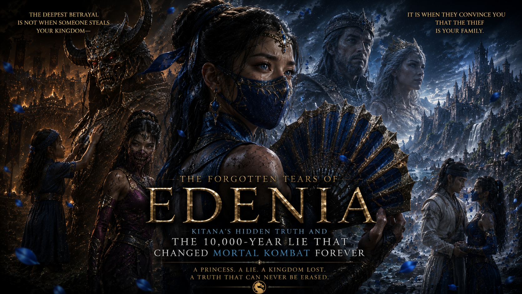 Discover the untold official story of Kitana, the princess who spent 10,000 years believing Shao Kahn was her father and uncover the tragic truth of Edenia.