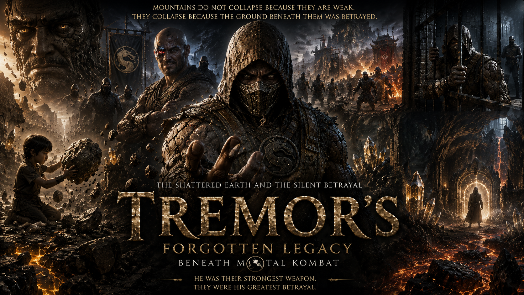 Discover the untold official story of Tremor, the Black Dragon warrior betrayed by Kano, and the hidden power that nearly made him an Earth Elemental god.