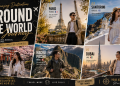 Discover 50 Hyper Realistic World Travel Prompt Collection for AI image generators. Create stunning travel portraits for men and women with cinematic 8K realism across the world's most iconic destinations.