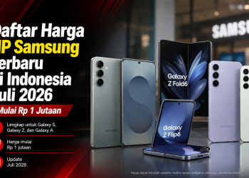 Daftar harga HP Samsung terbaru di Indonesia per Juli 2026 masih stabil. Simak harga Galaxy S, Galaxy Z, dan Galaxy A mulai Rp 1 jutaan.
