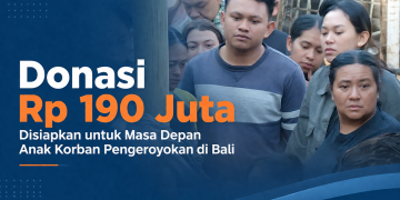 Anak korban pengeroyokan di Bali menerima donasi sekitar Rp 190 juta yang akan dikelola dalam bentuk deposito untuk menjamin biaya pendidikan mereka.