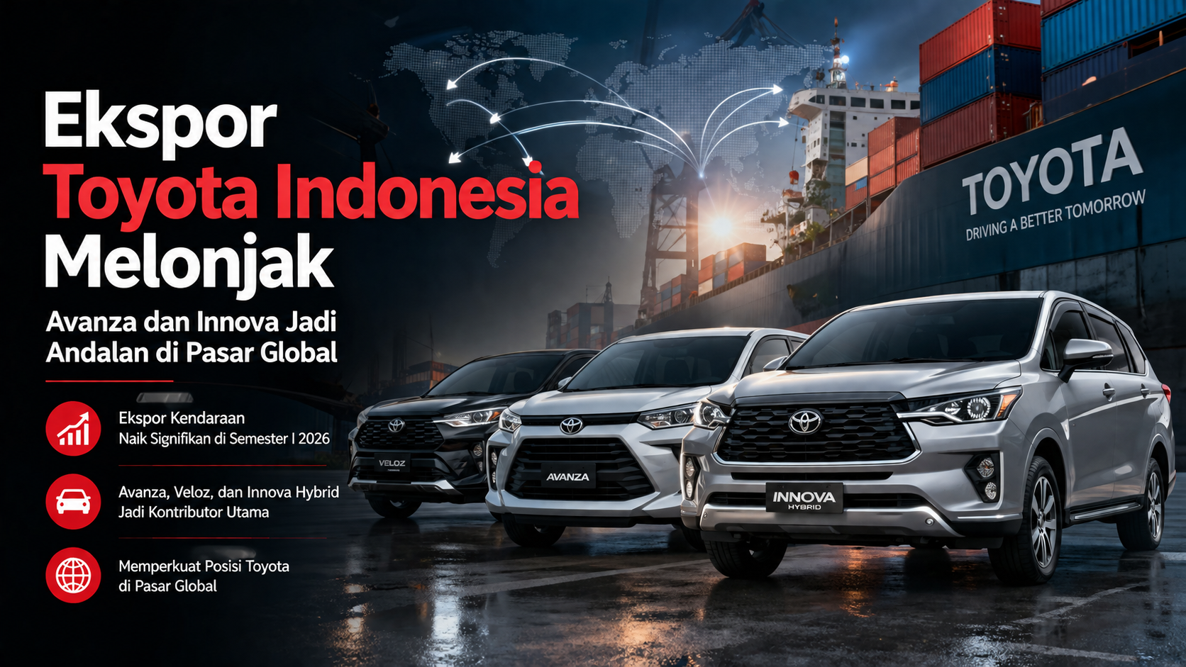 Ekspor Toyota Indonesia Melonjak, Avanza dan Innova Jadi Andalan di Pasar Global
