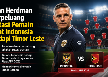 Timnas Indonesia menghadapi Timor Leste pada laga kedua Piala AFF 2026. John Herdman diprediksi melakukan rotasi untuk mencari formasi terbaik Garuda.