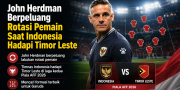 Timnas Indonesia menghadapi Timor Leste pada laga kedua Piala AFF 2026. John Herdman diprediksi melakukan rotasi untuk mencari formasi terbaik Garuda.