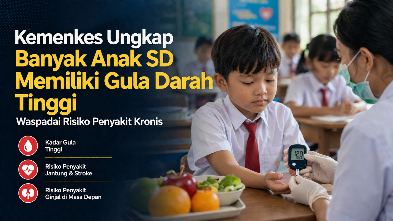 Kemenkes Ungkap Banyak Anak SD Memiliki Gula Darah Tinggi, Waspadai Risiko Penyakit Kronis