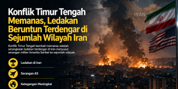 Konflik Timur Tengah kembali memanas setelah serangkaian ledakan terdengar di Iran menyusul serangan militer Amerika Serikat ke sejumlah wilayah.