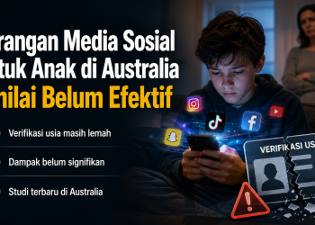 Studi terbaru menunjukkan larangan media sosial bagi anak di bawah 16 tahun di Australia belum memberikan dampak signifikan karena lemahnya verifikasi usia platform.