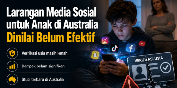 Studi terbaru menunjukkan larangan media sosial bagi anak di bawah 16 tahun di Australia belum memberikan dampak signifikan karena lemahnya verifikasi usia platform.