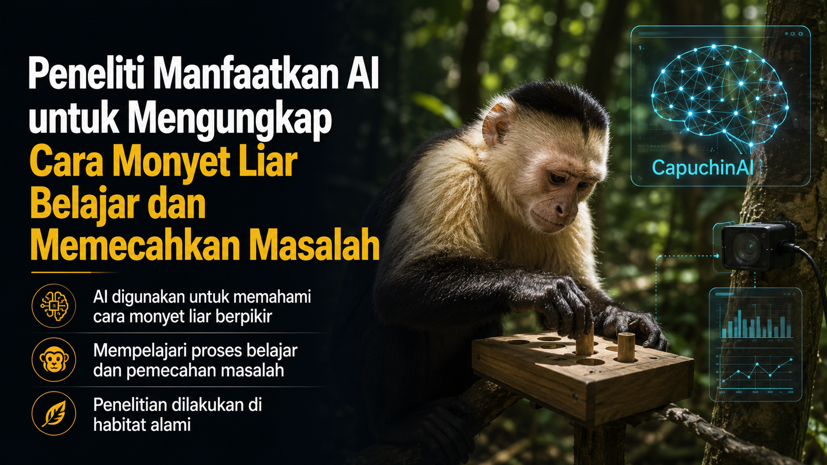 Peneliti Manfaatkan AI untuk Mengungkap Cara Monyet Liar Belajar dan Memecahkan Masalah