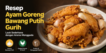 Resep ayam goreng bawang putih yang gurih, empuk, dan harum. Cocok menjadi lauk makan siang keluarga dengan bahan sederhana dan cara membuat yang praktis.