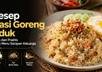 Resep nasi goreng uduk gurih dengan santan, teri, dan rempah pilihan. Cocok untuk menu sarapan keluarga yang praktis dan menggugah selera.
