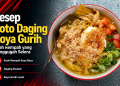 Resep soto daging koya dengan kuah kaya rempah, daging empuk, dan taburan koya gurih. Simak bahan lengkap serta cara membuatnya di rumah.