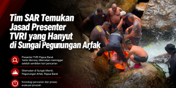 Presenter TVRI Papua Barat Yanto Idorway ditemukan meninggal dunia setelah sembilan hari pencarian di Sungai Memti, Pegunungan Arfak. Simak kronologi lengkapnya.