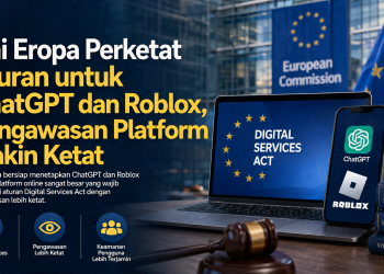 Uni Eropa bersiap menetapkan ChatGPT dan Roblox sebagai platform online sangat besar yang wajib mematuhi aturan Digital Services Act dengan pengawasan lebih ketat.