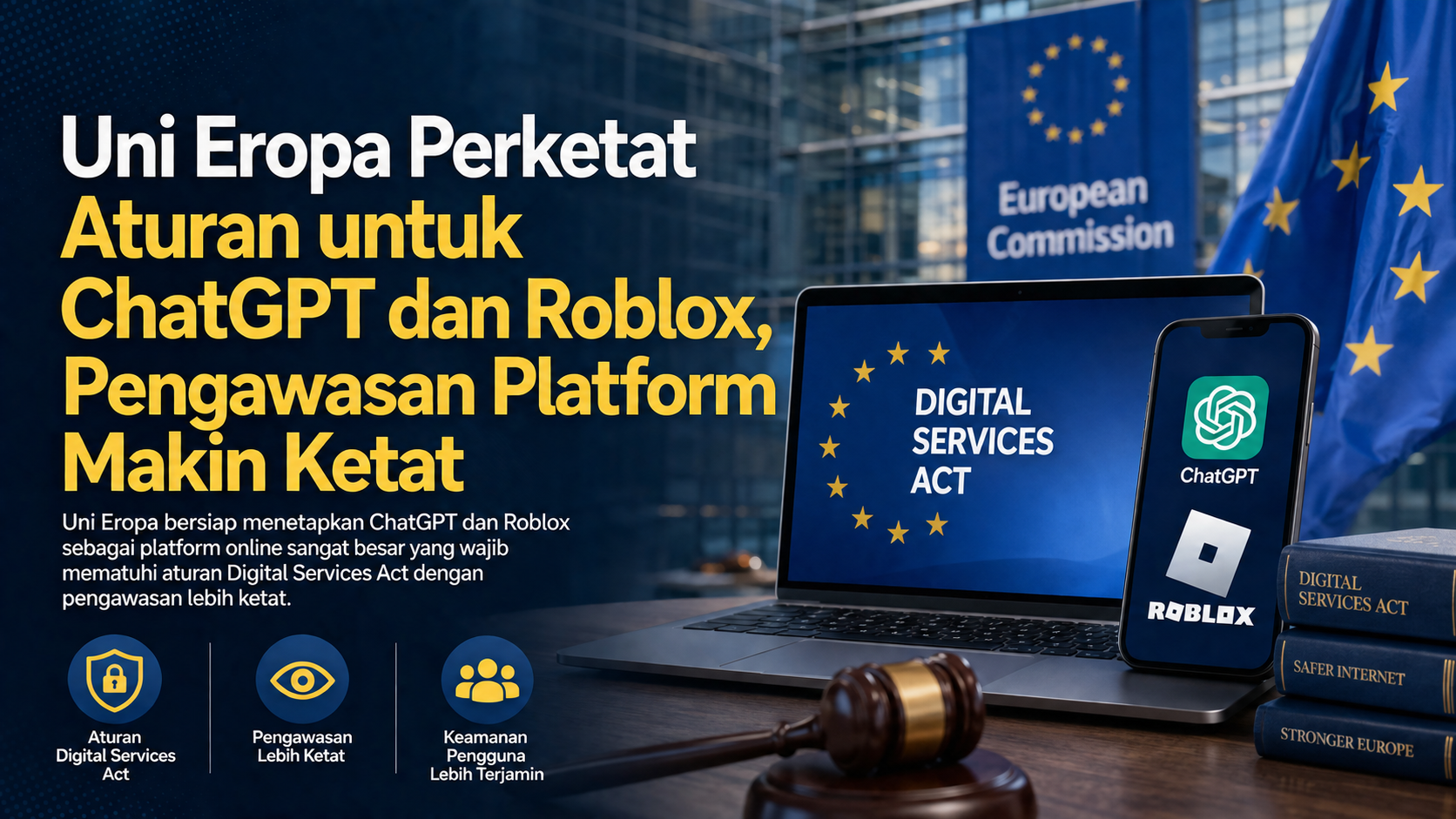 Uni Eropa Perketat Aturan untuk ChatGPT dan Roblox, Pengawasan Platform Makin Ketat